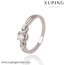 13496 Xuping 2016 moda jóias ródio cor anel de casamento de cristal